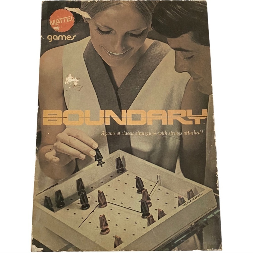 Vtg Boundary Strategy Board Game 1970 Mattel